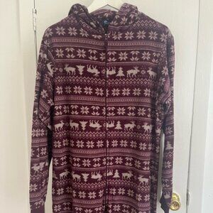 Fair isle hooded onesie